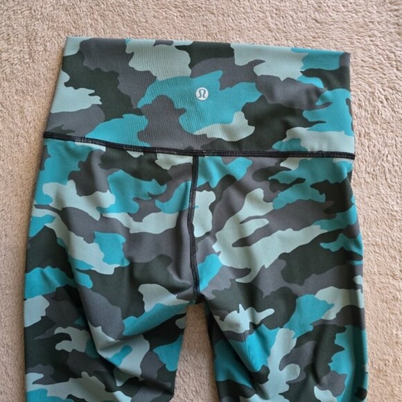 Lululemon Wunder Under High-Rise 25" Heritage 365 Camo Tidewater Teal Multi - Picture 6 of 12